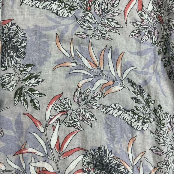 Cynthia Rowley Women's Purple Floral Linen Blend Handkerchief Hem Midi Dress S - Picture 12 of 16